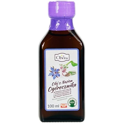 Image of Raw Borage Seed Oil, Unrefined, Cold Pressed and Crude, Ol&#039;Vita 100 ml