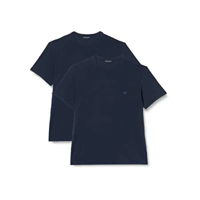 Image of Emporio Armani Underwear Men&#039;s 2 Pack T Shirt Endurance, Marine/Marine, XL