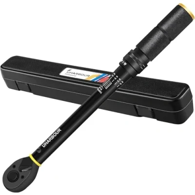 Image of Uharbour Torque Wrench 3/8, 3/8 5 60 Nm 0.1 Micro Adjustment, ±3% Error Accuracy with 72 Teeth, for Bike Motorcycle and Car
