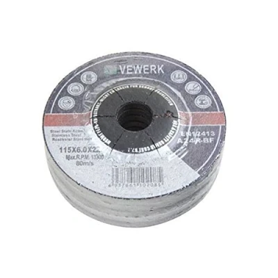 Image of VEWERK by BERGEN 4 1/2&quot; Metal Grinding Disc 115mm x 6mm 22.2mm 5pk B8015