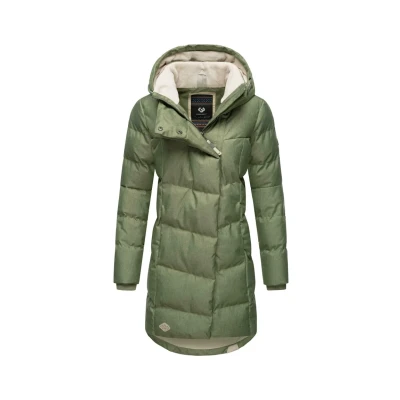 Image of Ragwear Pavla Intl Women&#039;s Winter Coat Warm Quilted Long with Hood XS 6XL, Dusty Olive24, M