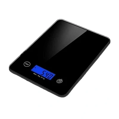 Image of True Face Digital Kitchen Scale Weight Smart High Precision Electronic LCD Display Pocket food Jewelry weighing Cooking Ultra Slim Design scales 5KG Black