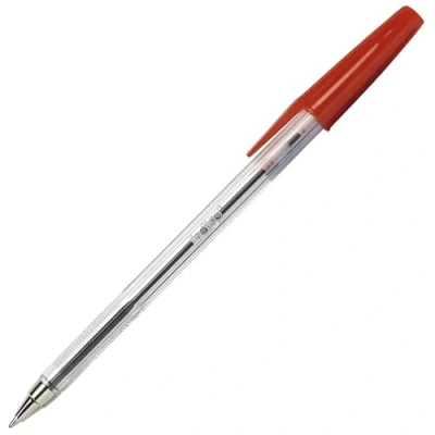 Image of indigo RED Ball point Pens. Quality Stick Biro Pens for Home School Office. 0.7mm Medium Encased Nib (25)