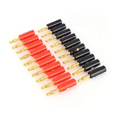 Image of Zerone 20PCS 4mm Banana Plug Speaker Connector, Black&amp;Red Female Audio Socket
