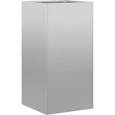 Image of vidaXL Planter 40x40x80 cm Galvanised Steel
