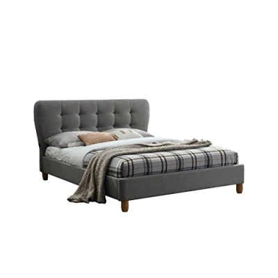 Image of Birlea, 120cm Stockholm Fabric Bed, Grey, Polyester