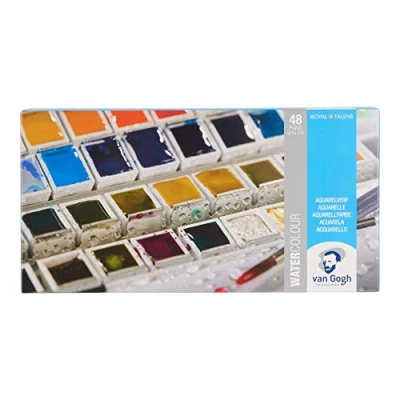 Image of Van Gogh Watercolour metal case set 48 half pans