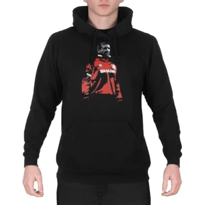 Image of fan originals Football Legend Eric Cantona in United 1996 Kit Hoody Medium Black