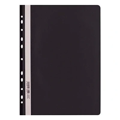Image of D.RECT Lux PP File Folder A4 with Perforation Strong Polypropylene Film Black