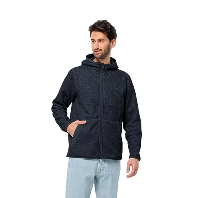 Image of Jack Wolfskin Men&#039;s Tannenspur Hooded Jacket M Fleece, Night Blue, S