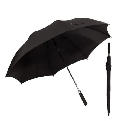 Image of Optimum Umbrella Black Automatic Windproof Reinforced Frame Black, Large