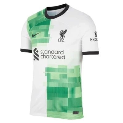Image of NIKE Men&#039;s LFC Df Stad Aw T Shirt, White/Green Spark/Black, S