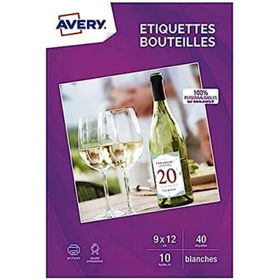 Image of Avery Mates C9269 10 Bottle Labels x40 Inkjet 120 x 90 mm