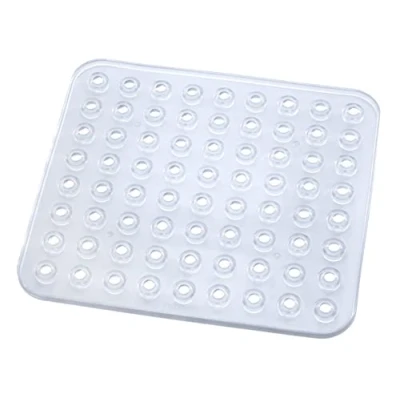 Image of Wenko 2005570100 Sink mat Crystal Square Extra Strong, Plastic, Transparent
