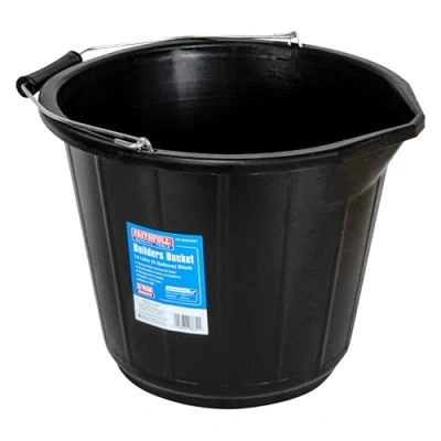 Image of Faithfull FAI3GBUCKET 14 Litre (3 Gallon) Black Builders Bucket