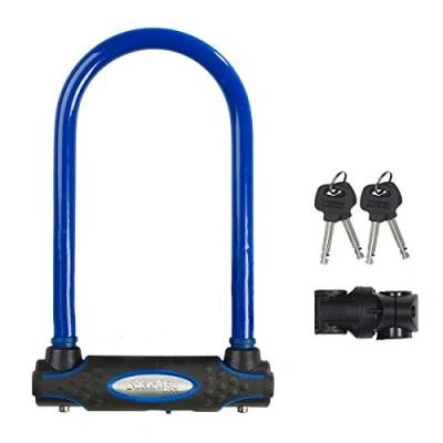 Image of MASTERLOCK Heavy Duty Bike D Lock [Key] [Universal Mounting Bracket] [Certified Lock] [Police Approved] [Blue] 8195EURDPROCOLB Ideal for Bike, Electric Mountain Road Folding