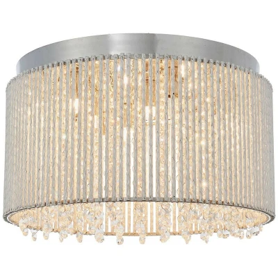 Image of Galina 10 Light Flush Chrome Plate &amp; Clear Crystal, G9