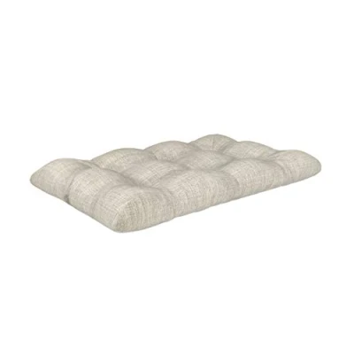 Image of POKAR Euro Pallet Quilted Pillow 1x Seat Cushion 120 x 60cm, Garden Pillows, Sofa Bench Furniture, Patio, Without Pallets, Beige