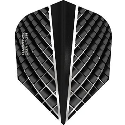 Image of Harrows Quantum Dart Flights 100 Micron Standard 3D Effect 5 Sets (15) (Black)
