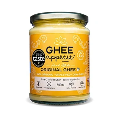 Image of Ghee Appétit Organic 500 ml I Certified Free Range Grass Fed Butter Vegetarian Ayurveda Recipe Pure Clarified Artisan