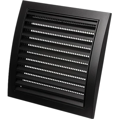 Image of 190x190mm / 8x8 inch Anthracite Plastic Ventilation Grille Air Vent Cover with Insect Protection