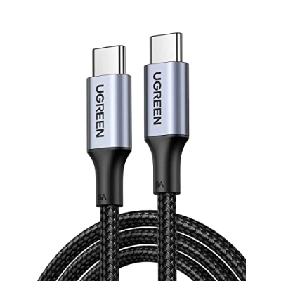 Image of UGREEN USB C to Cable 100W Fast Charge Type Compatible with MacBook Pro/Air, iPad Pro 2022, iPhone 16/15, Galaxy S24 S23 Ultra, Huawei P60, Pixel 8 7 (0.5M)