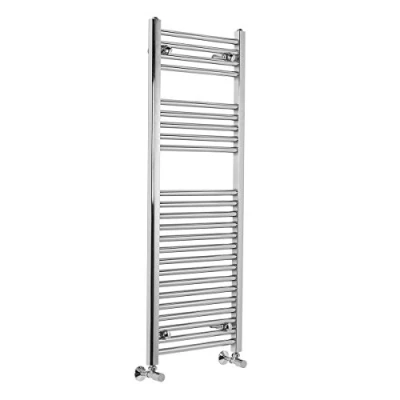 Image of Warmehaus Contemporary Straight Bathroom Heated Towel Rail Radiator Rad 1200 x 450 Chrome
