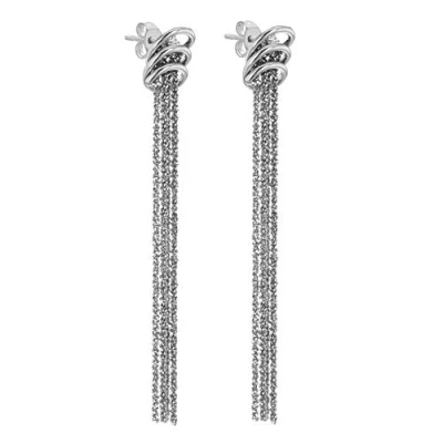 Image of Tuscany Silver Women&#039;s Sterling 4 Strand Ring Drop Earrings