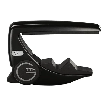 Image of G7th Performance 3 Premium Guitar Capo (6 String Black C81020) with A.R.T. for Maximum Tuning Stability; Acoustic and Electric Guitars, UK Design