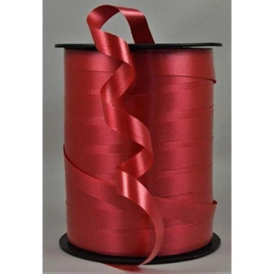 Image of Polypropylene Curling Ribbon Red 10mm x 1 Metre Cut from roll