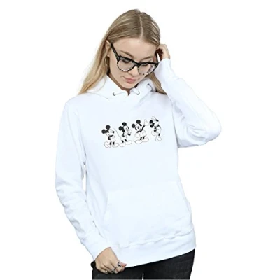 Image of Disney Women&#039;s Mickey Mouse Four Emotions Hoodie White Large