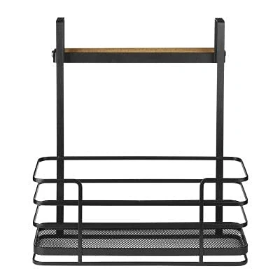 Image of lakeland Black Mesh Metal Over Door Cupboard Organiser