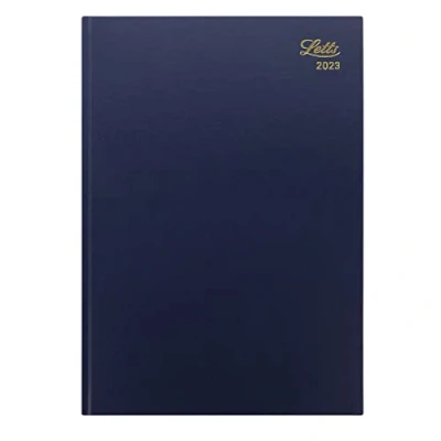 Image of Letts of London Standard A4 week to view 2023 diary blue (23 T31ZBL)