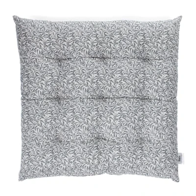 Image of Rex London Seat pad cushion (37x37cm) Grey leaf