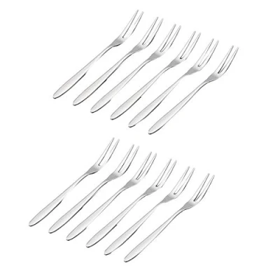 Image of Foemey 12 Pcs Dessert Forks,5.1 InchStainless Steel Mini Salad Fruit Fork Tasting Forks Cocktail