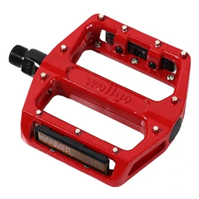 Image of Wellgo B087U 9/16&quot; Alloy Platform BMX/ATB Pedal Red