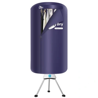 Image of Uten Electric Clothes Dryer, Portable Dryer Indoor, 1000W 2 Tier Detachable Heated Drying Rack without Occupying Space with Time Setting for Home Apartment Laundry