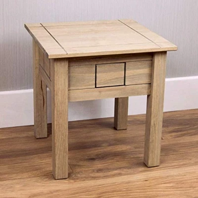 Image of Vida Designs Lamp Table Pine Occasional Side or End Waxed Solid