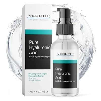 Image of YEOUTH 100% Pure Hyaluronic Acid Serum for Face, Hydrating Dull Skin, Anti Aging Serum, Face 60ml