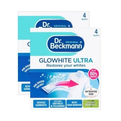 Image of Dr Beckmann Glowhite Ultra Fabric Whitener (8 x 40g Sachets)