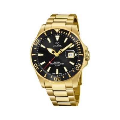 Image of JAGUAR Executive Collection J877/3 Watch 43.5 mm Black Case with Plated Steel Strap for Men
