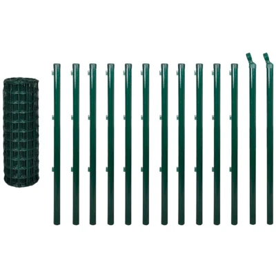 Image of vidaXL Euro Fence Steel 25x1.5 m Green