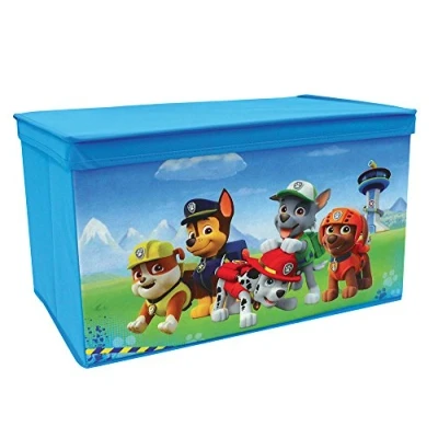 Image of FUN HOUSE 712540 PAW Patrol Collapsible Polyester Toy Chest, Blue, 55.5 x 34.5 34 cm