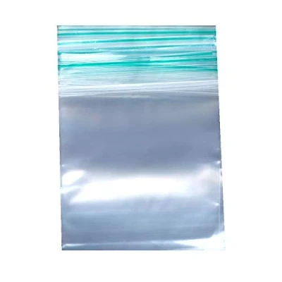 Image of Clear Poly Plastic Grip Seal Reusable Zip Lock Plain Bags For Storage 15 X CM (300)
