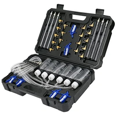 Image of XiTuanYuan 6 Cylinder Diesel Injection Rail Test Kit (24 Pieces) Fuel Pressure