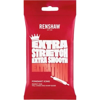 Image of Renshaw Extra Stretch, Smooth, Thin Fondant Icing Red, 1 kg (Pack of 1)