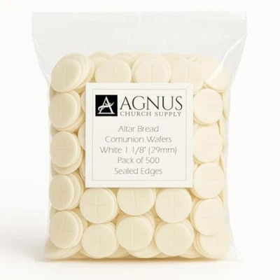 Image of Altar Bread White 1 1/8&quot; Pack of 500, Communion Wafers, Peoples Bread, Hosts