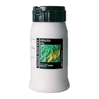 Image of Daler Rowney Acrylic Medium, Plastic Pot, 16.91oz 500 ml, Matt Gel Impasto