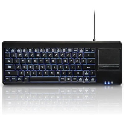 Image of Perixx PERIBOARD 315 Backlit Keyboard with Touchpad 2 Hubs Blue US English Layout