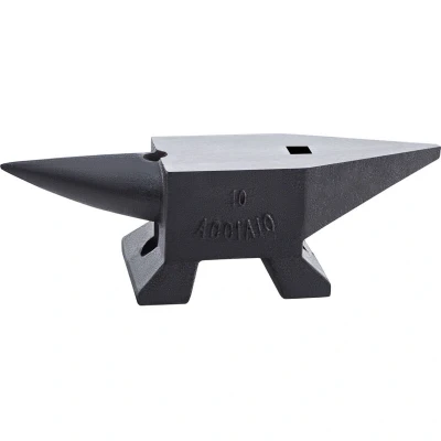 Image of VEVOR Cast Iron Anvil, 22 Lbs(10kg) Single Horn Anvil with Large Countertop and Stable Base, High Hardness Rugged Round Blacksmith, for Bending, Shaping